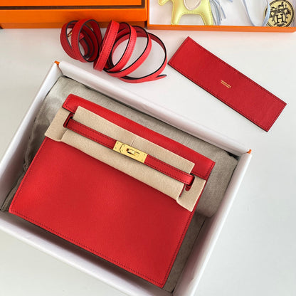 Kelly Danse II 22 cm en cuir rouge Evercolor Ghw