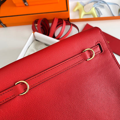 Kelly Danse II 22 cm en cuir rouge Evercolor Ghw