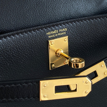 Kelly Danse II 22 cm en cuir noir Evercolor GHW