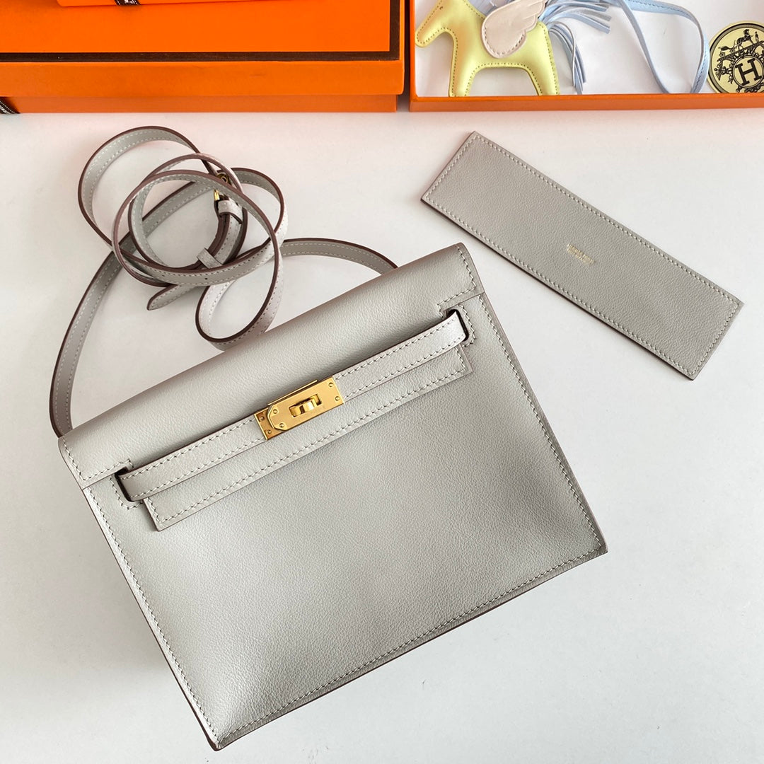 Kelly Danse II 22cm Light Grey Evercolor Leather Ghw