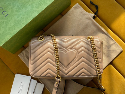 GRAND SAC GG MARMONT MATELASSÉ 26 CUIR DE VEAU BEIGE