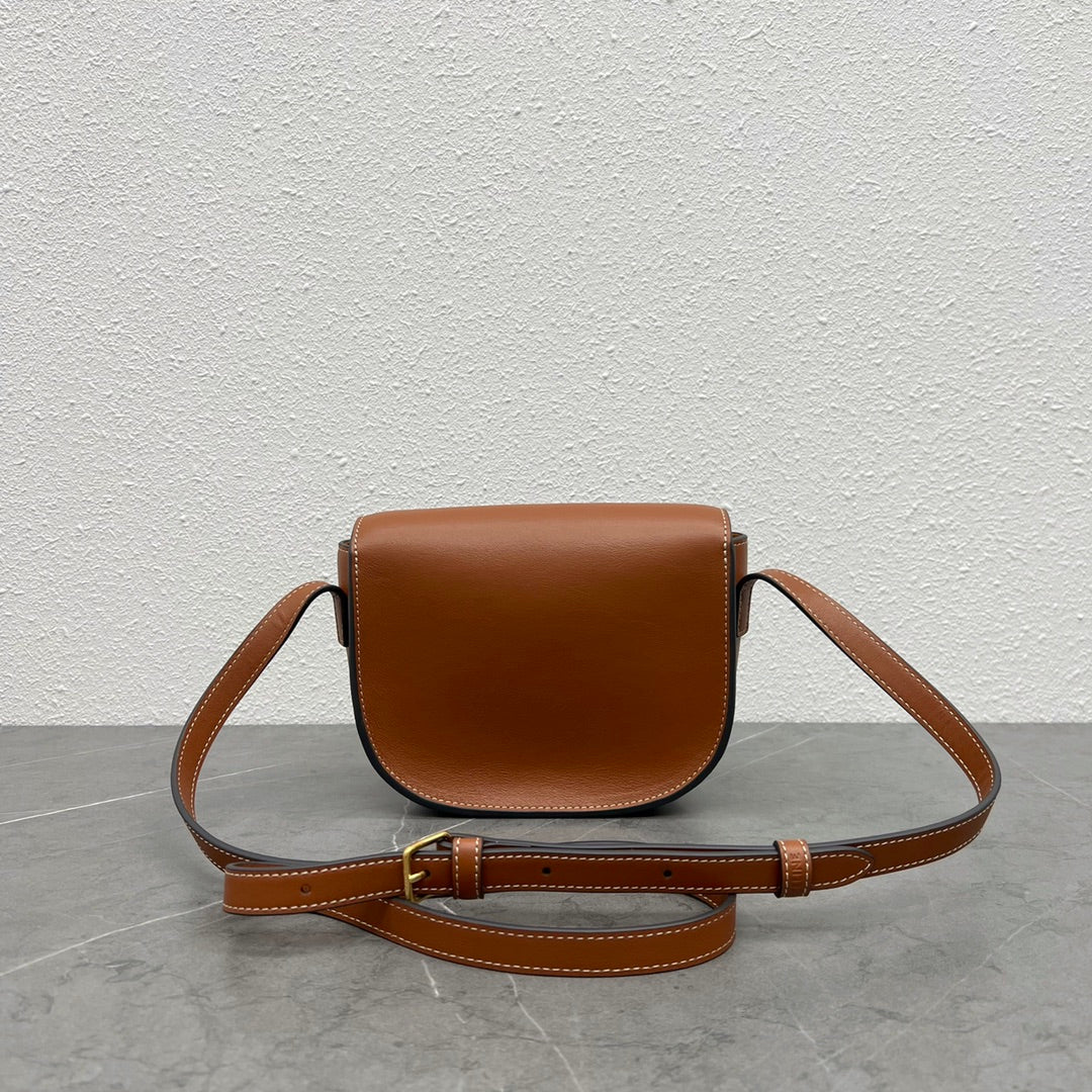 FOLCO CUIR TRIOMPHE 18 EN CUIR DE VEAU ROUGE MARRON