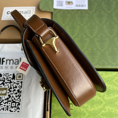 ホースビット 1955 サドルバッグ 25インチ カラフルなキャンバスとブラウンレザートリム ゴールド金具