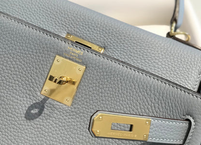 HM ケリー 32cm バッグ 強化グレー トーゴ ゴールド金具