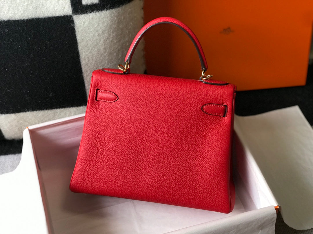 HM KELLY 28CM ROUGE TOGO QUINCAILLERIE OR