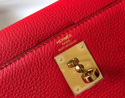 HM KELLY 28CM ROUGE TOGO QUINCAILLERIE OR
