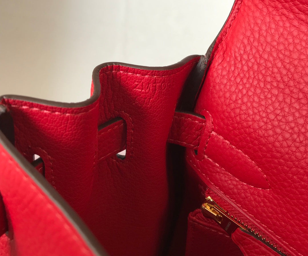 HM KELLY 28CM ROUGE TOGO QUINCAILLERIE OR