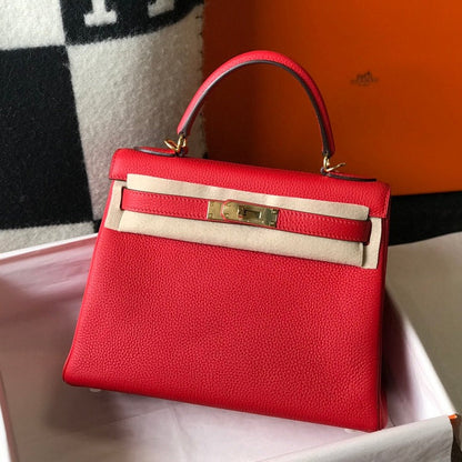 HM KELLY 28CM ROUGE TOGO QUINCAILLERIE OR