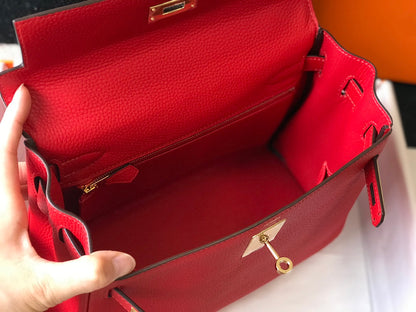 HM KELLY 28CM ROUGE TOGO QUINCAILLERIE OR
