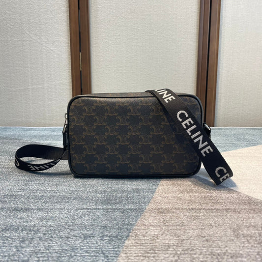 SAC MESSAGER MOYEN 23 EN TOILE TRIOMPHE NOIRE