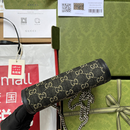 SAC À BANDOULIÈRE DYONYSUS 20 EN DENIM NOIR JAUNE ET GARNITURE EN CUIR DE VEAU NOIR, QUINCAILLERIE ARGENTÉE