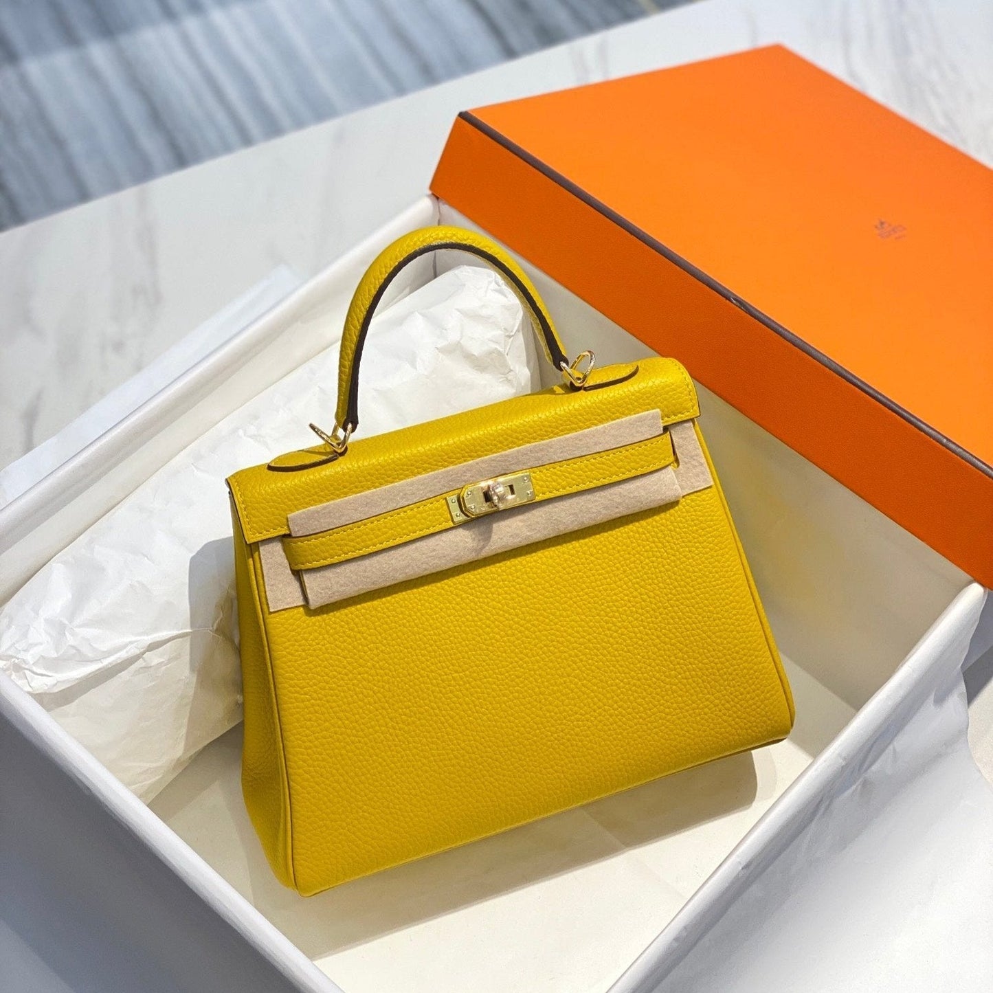 HM KELLY 25CM JAUNE TOGO QUINCAILLERIE OR