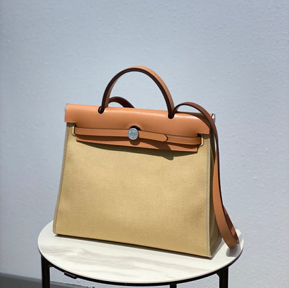 ヘルバッグ 31 トワルベージュ キャンバス ゴールド 牛革