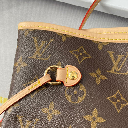 NEVERFULL MM 32 MARRON BEIGE ROSE TOILE MONOGRAMME 