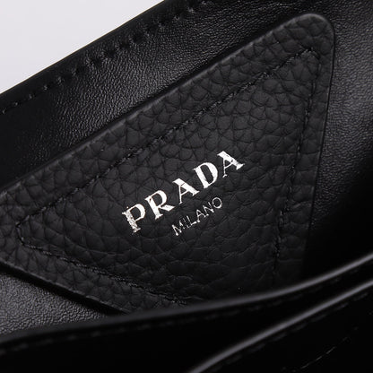 Sac cabas PRA 18 DYNAMIQUE LOGO EN CUIR DE VEAU NOIR