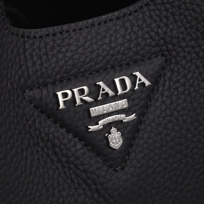 Sac cabas PRA 18 DYNAMIQUE LOGO EN CUIR DE VEAU NOIR