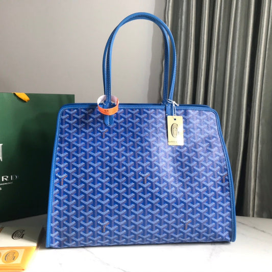 ハーディ PM バッグ 40 スカイブルー ゴヤルディン キャンバスとトリヨンレザートリム