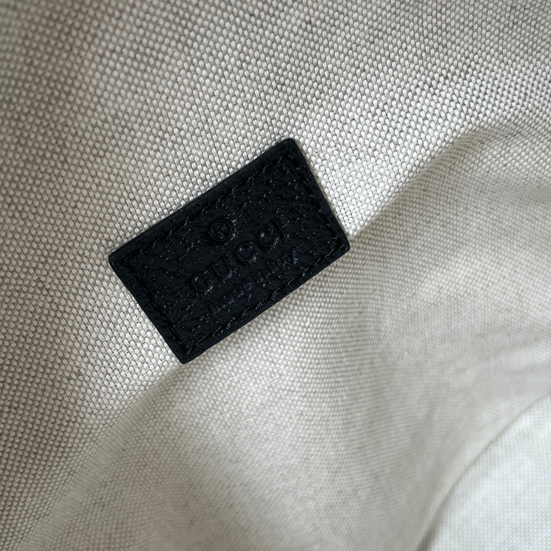 Sac bandoulière GGxADIDAS OPHIDIA 22 en cuir de veau noir et blanc