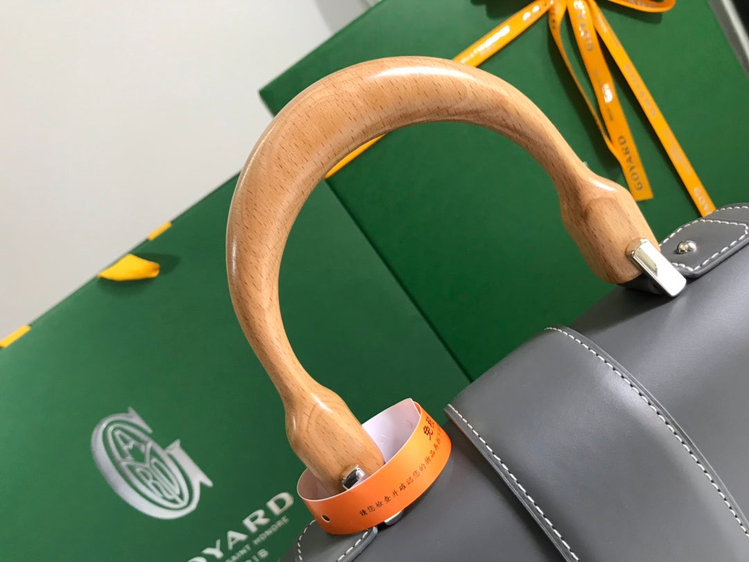 サイゴン PM バッグ 28 グレー ゴヤルディン キャンバス＆カーフスキン