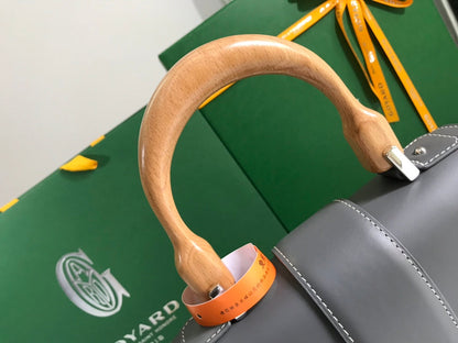サイゴン PM バッグ 28 グレー ゴヤルディン キャンバス＆カーフスキン