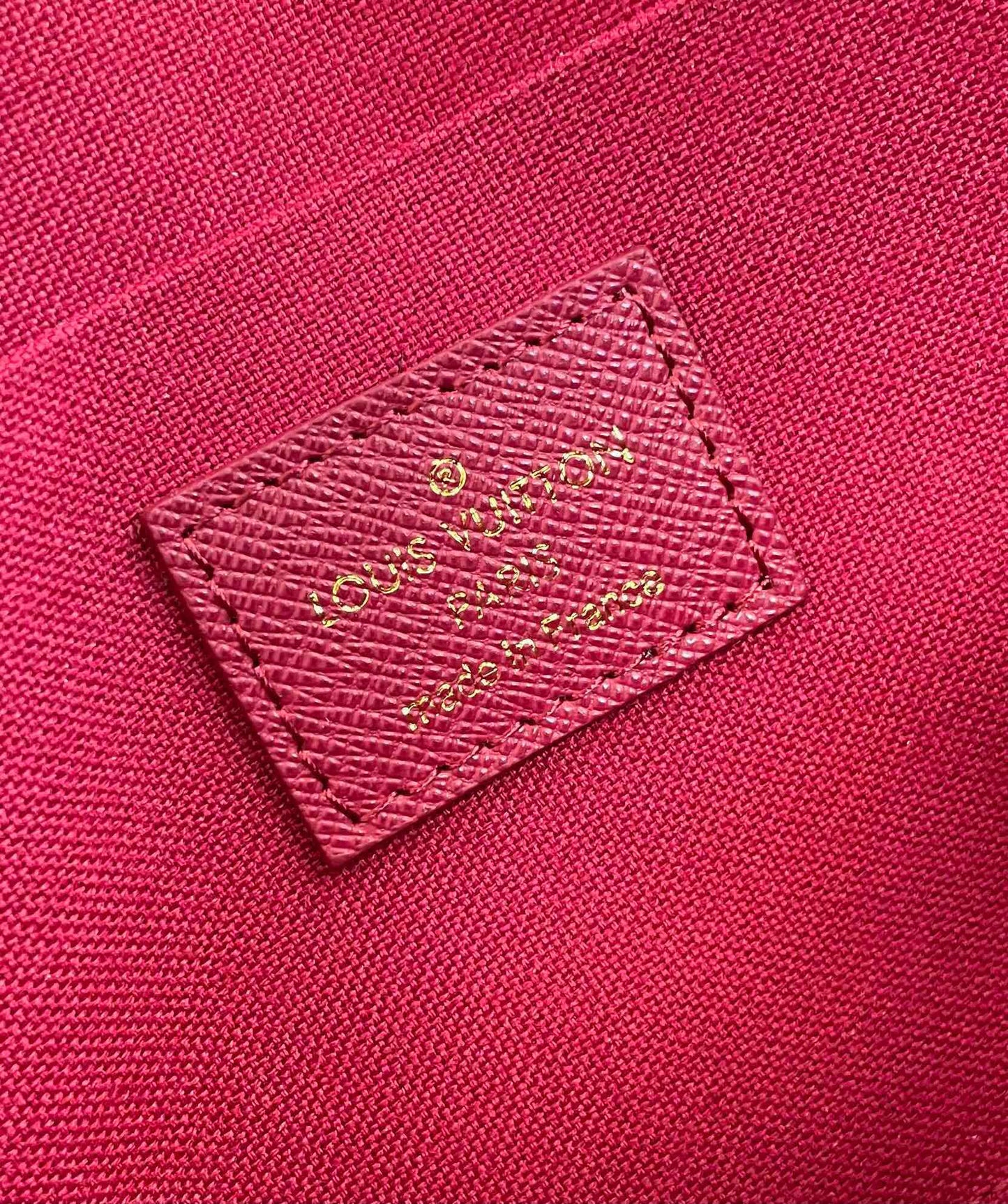 POCHETTE FÉLICIE 21 EN TOILE MONOGRAMME MARRON QUINCAILLERIE DORÉ