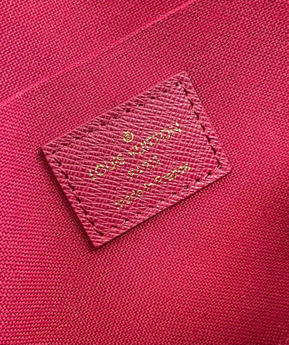 POCHETTE FÉLICIE 21 EN TOILE MONOGRAMME MARRON QUINCAILLERIE DORÉ