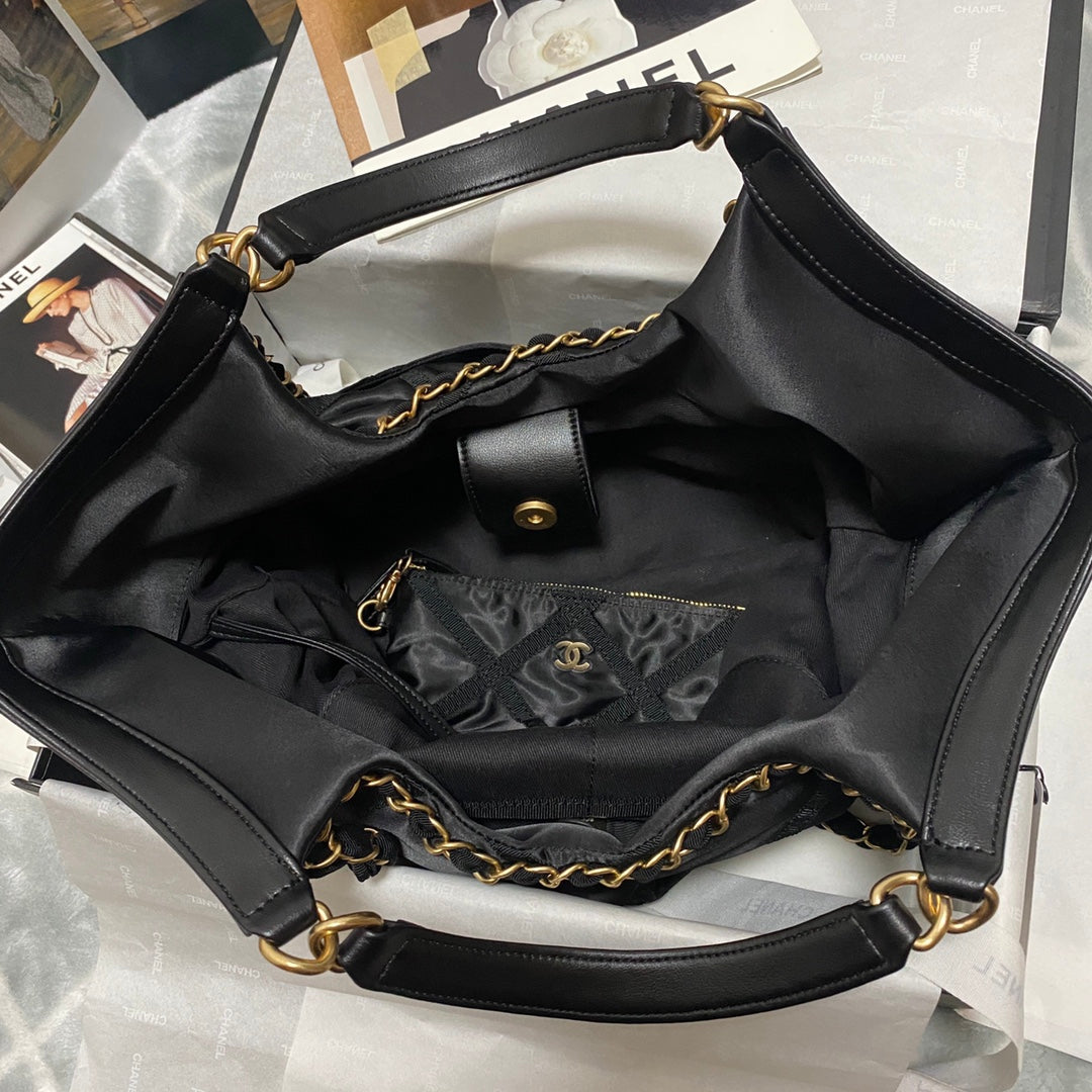 トートバッグ 44インチ ブラックナイロン ゴールド金具