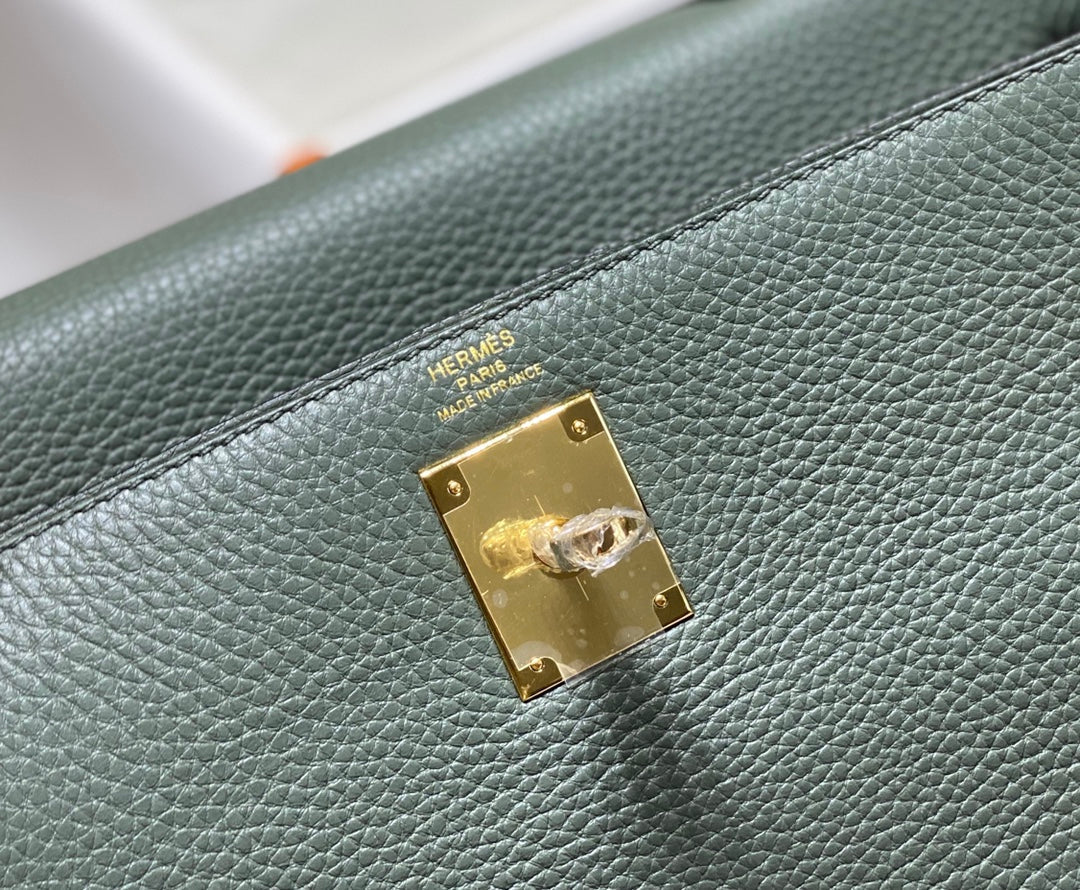 SAC HM KELLY 32 CM EN PIN TOGO QUINCAILLERIE DORÉE