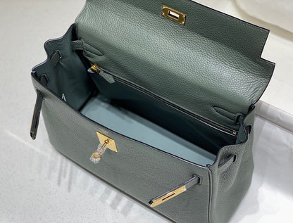 SAC HM KELLY 32 CM EN PIN TOGO QUINCAILLERIE DORÉE