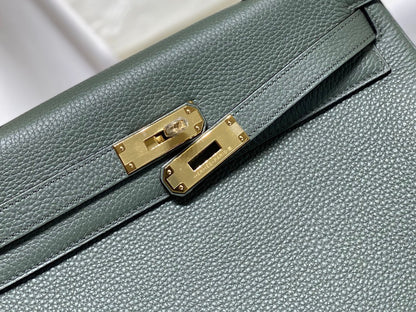 HM ケリー 28cm ダークグレー トーゴ ゴールド金具