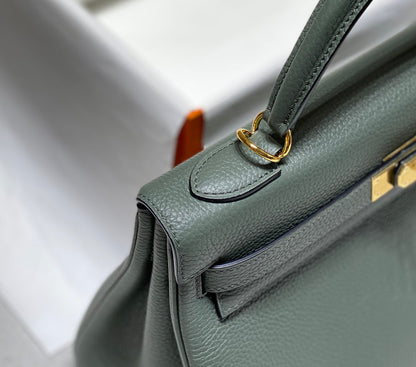 SAC HM KELLY 32 CM EN PIN TOGO QUINCAILLERIE DORÉE
