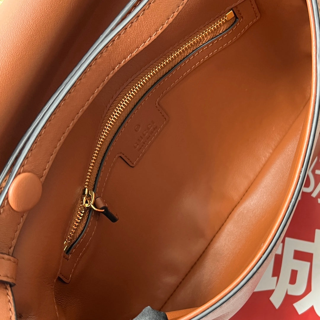 ブロンディ ショルダーバッグ 28インチ ブロンズブラウン ラムスキン ゴールド金具