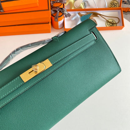 HM ケリーカット 31 カイトケ グリーン エプソムレザー ゴールド金具 229040