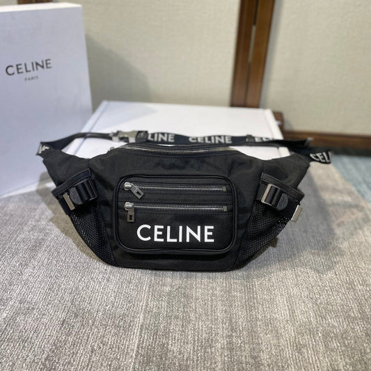 SAC BANANE TREKKING 43 EN NYLON NOIR IMPRIMÉ CELINE