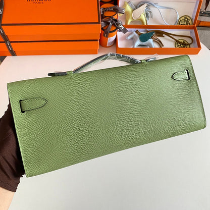 HM ケリーカット 31 オリーブグリーン エプソムレザー シルバー金具 229044