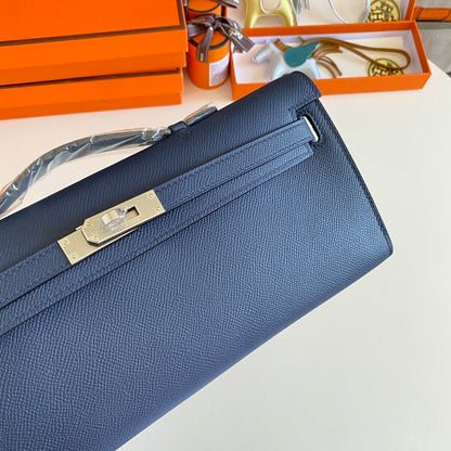 HM Kelly Cut 31 Cuir Epsom bleu nuit Ferrures argentées 229048
