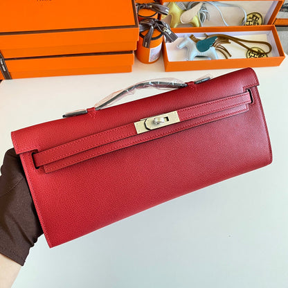 HM ケリーカット 31 レッドエプソムレザー シルバー金具 229050