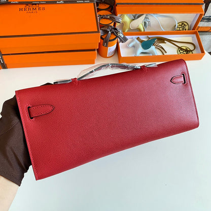 HM ケリーカット 31 レッドエプソムレザー シルバー金具 229050