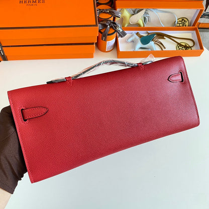 HM Kelly Cut 31 Cuir Epsom rouge Quincaillerie dorée 229051