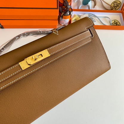 HM ケリーカット 31 ピーナッツバター エプソムレザー ゴールド金具 229057