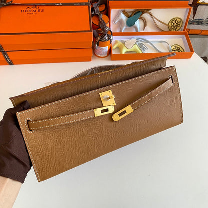 HM ケリーカット 31 ピーナッツバター エプソムレザー ゴールド金具 229057