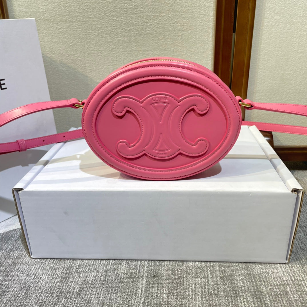 オーバルパースバッグ 20 ルージュピンクカーフスキン