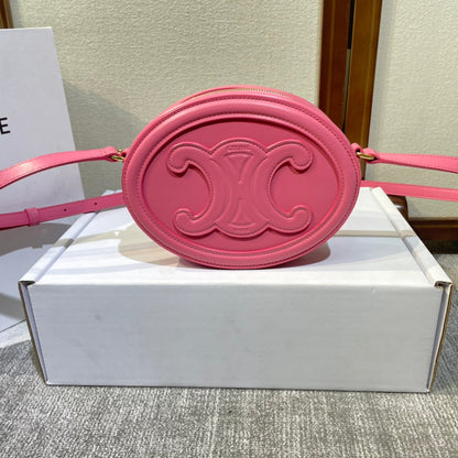 オーバルパースバッグ 20 ルージュピンクカーフスキン