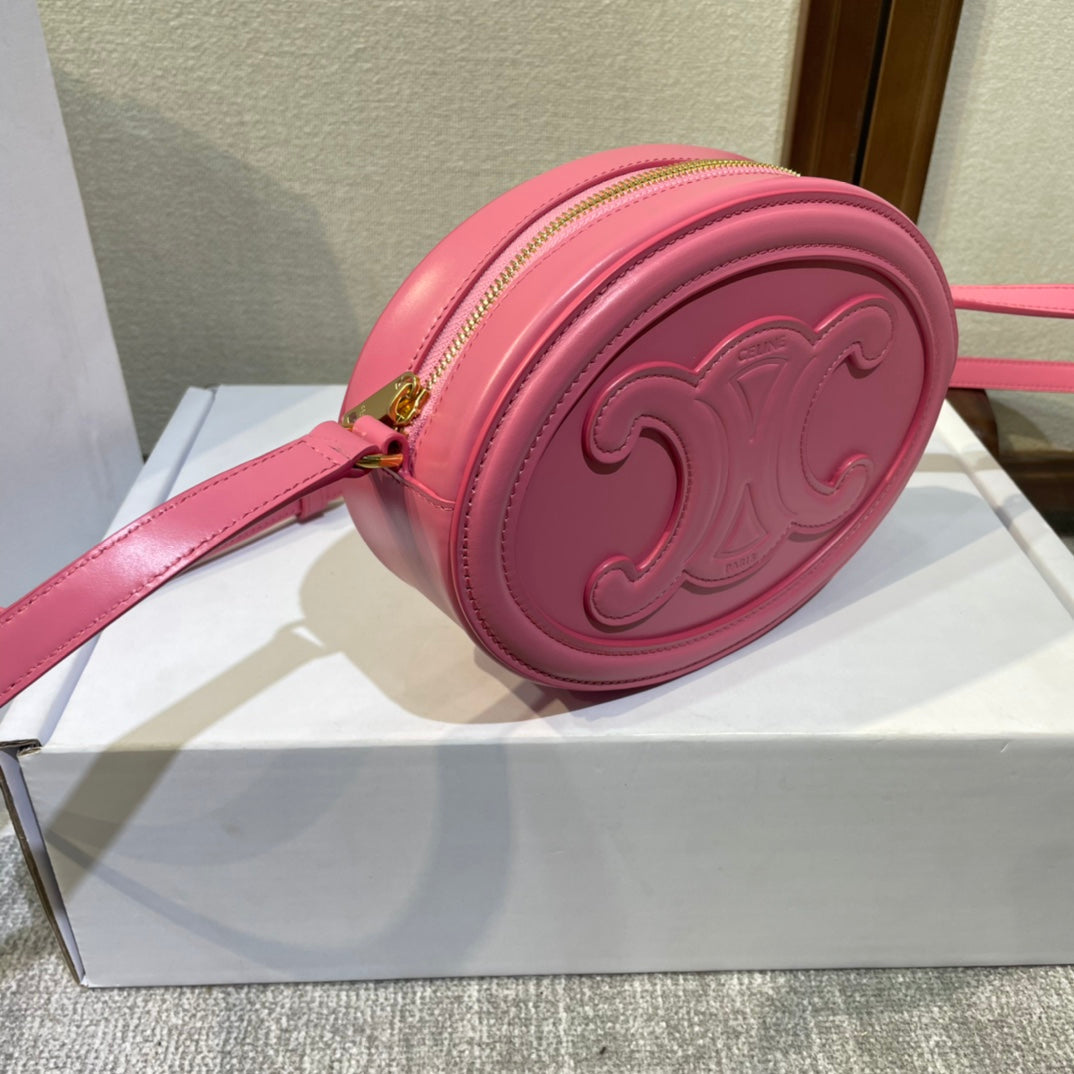 オーバルパースバッグ 20 ルージュピンクカーフスキン