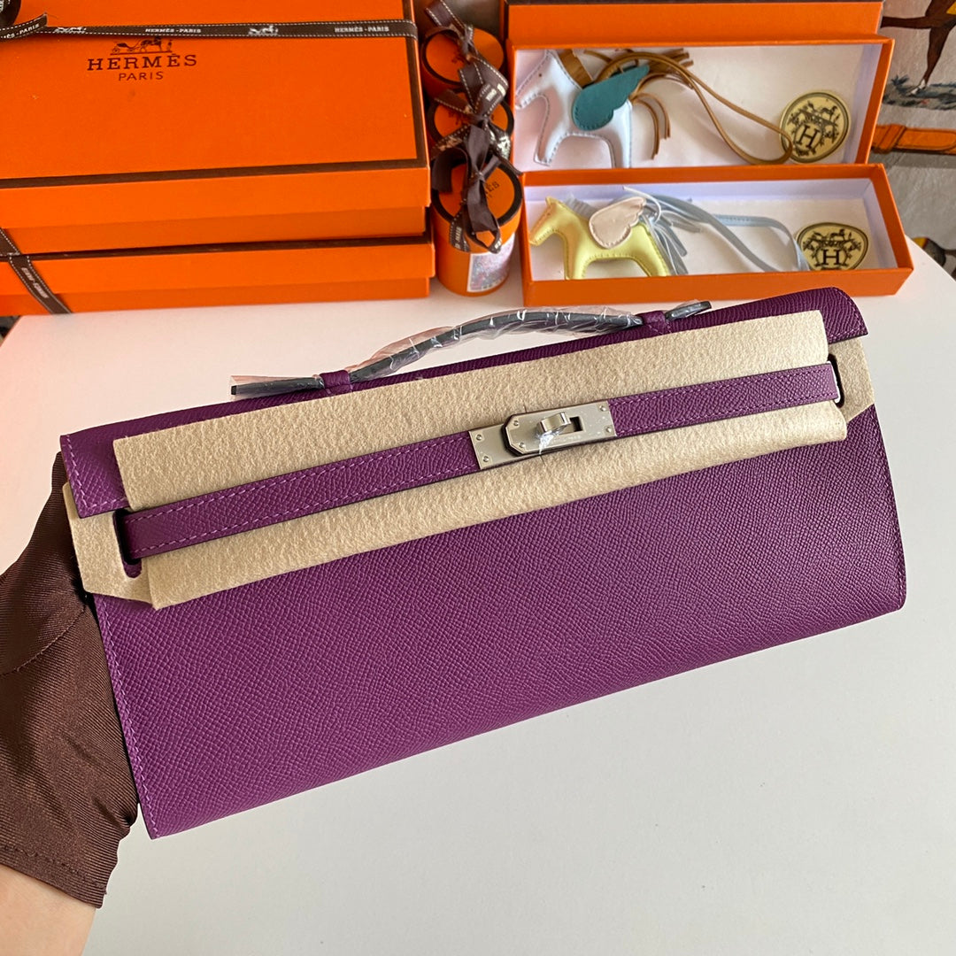 HM ケリーカット 31 バイオレット エプソムレザー シルバー金具 229036