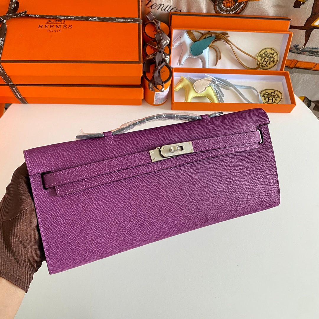HM ケリーカット 31 バイオレット エプソムレザー シルバー金具 229036