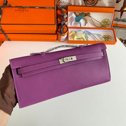 HM ケリーカット 31 バイオレット エプソムレザー シルバー金具 229036