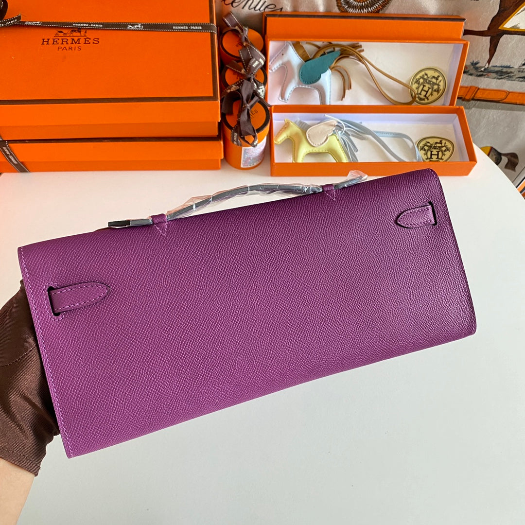 HM ケリーカット 31 バイオレット エプソムレザー シルバー金具 229036