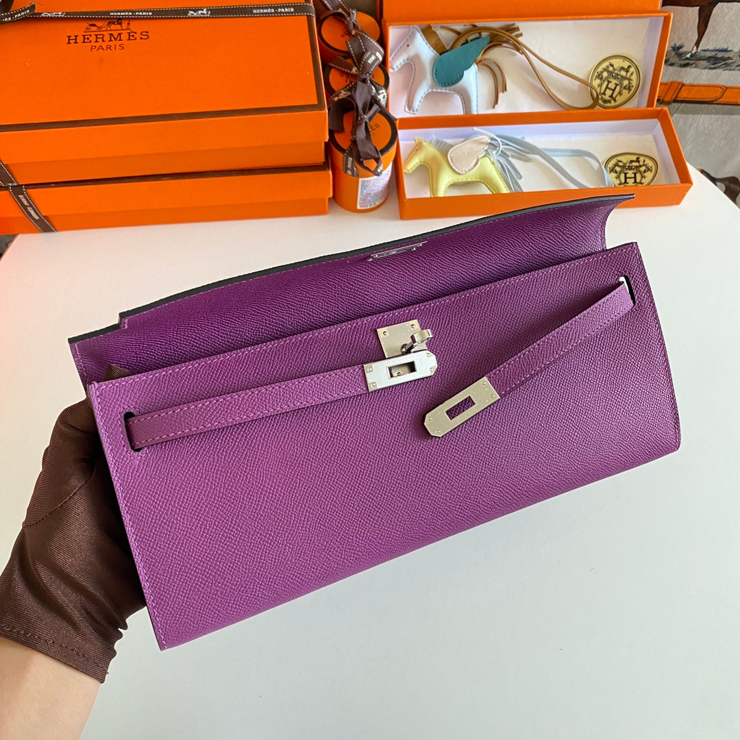 HM ケリーカット 31 バイオレット エプソムレザー シルバー金具 229036