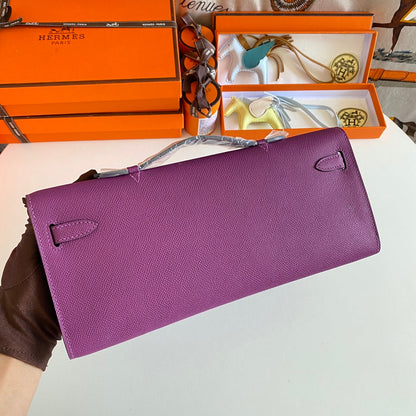 HM Kelly Cut 31 Cuir Epsom Violet Quincaillerie Dorée 229037
